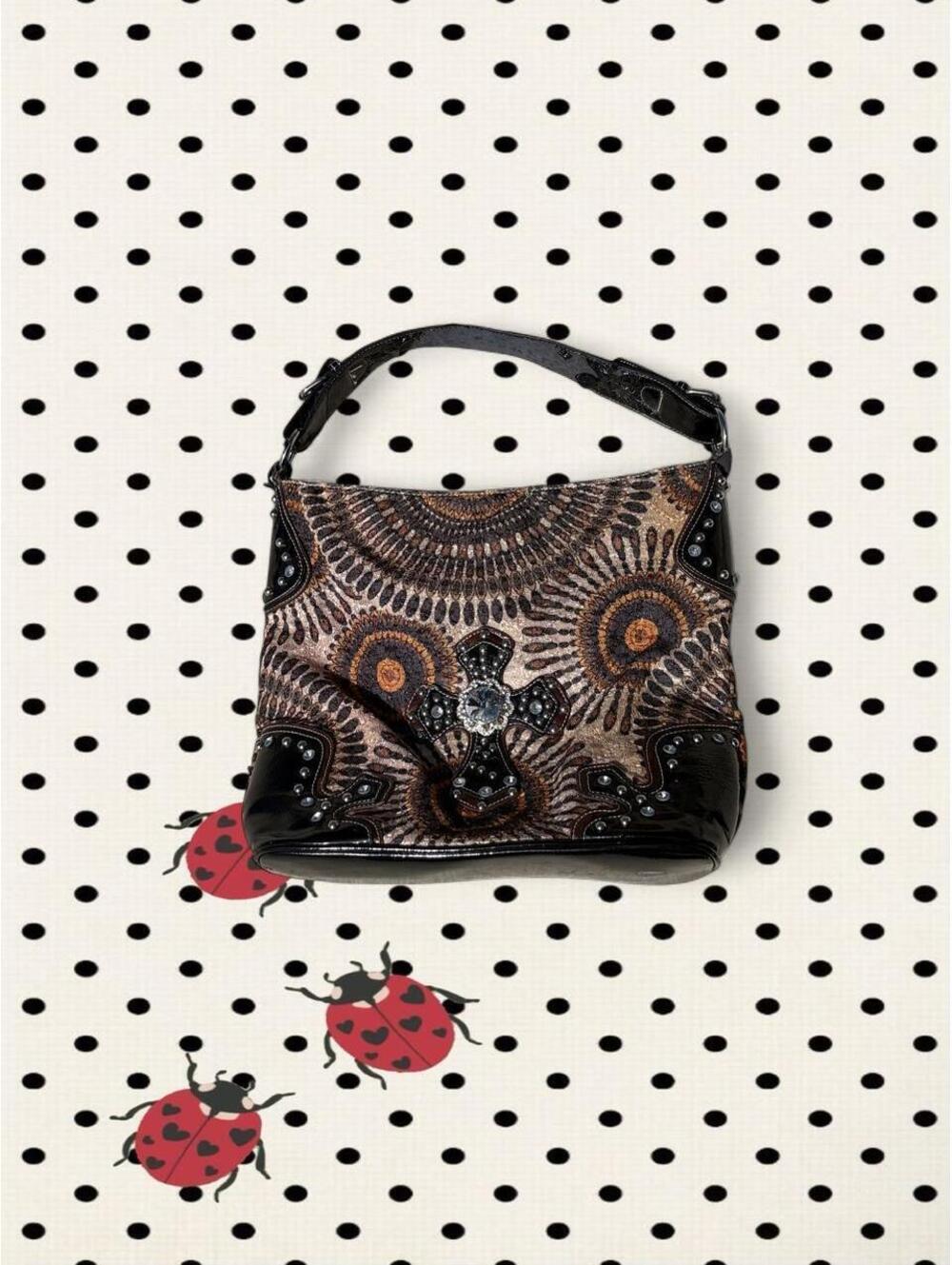 American Eagle Women's Brown and Black Bag